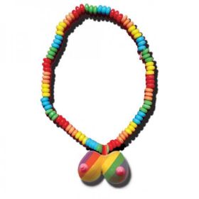 Rainbow Boobie Candy Necklace - HO3092