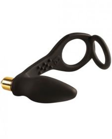RO-Zen Black C Ring W/Vibrating Prostrate Probe - ROZENBK